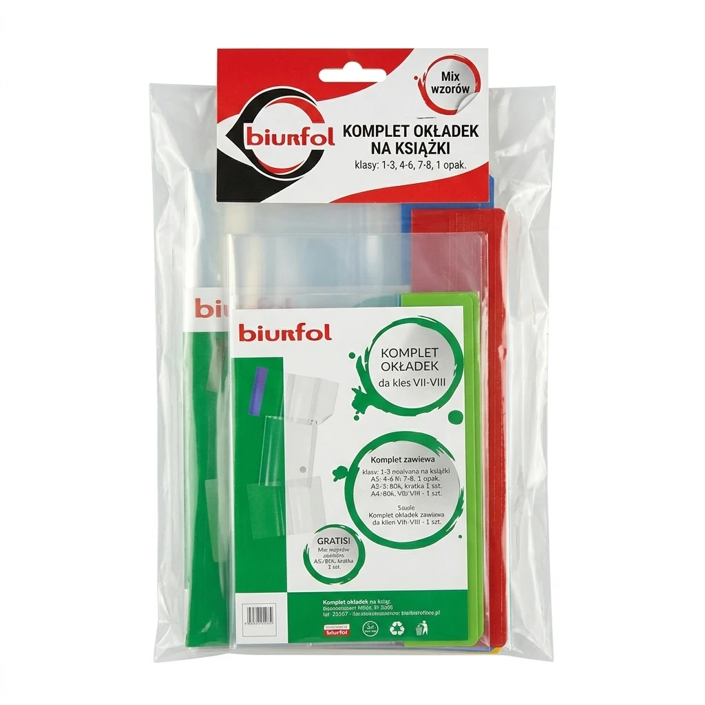 Komplet okładek na książki kl 1-3/4-6/7-8 mix SZ26