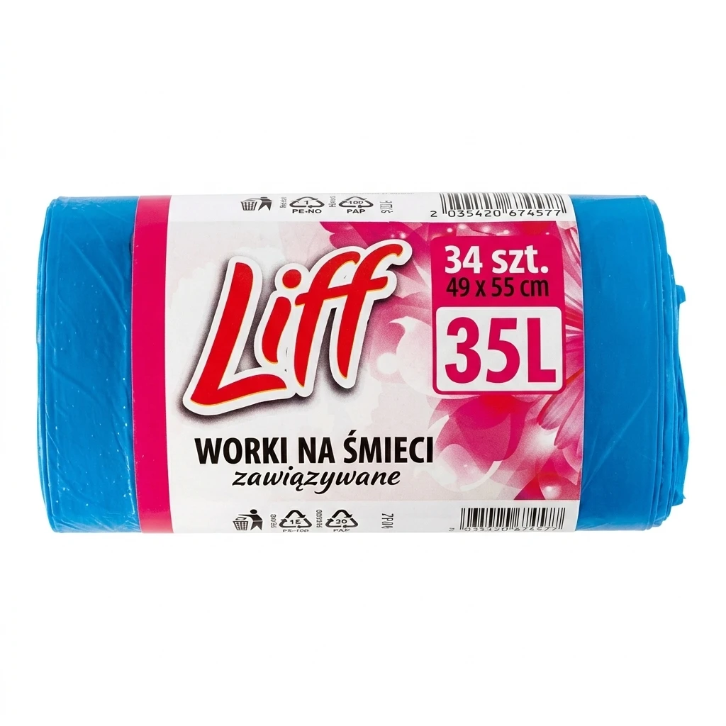 Worki na śmieci niebieskie Liff 35l 34szt