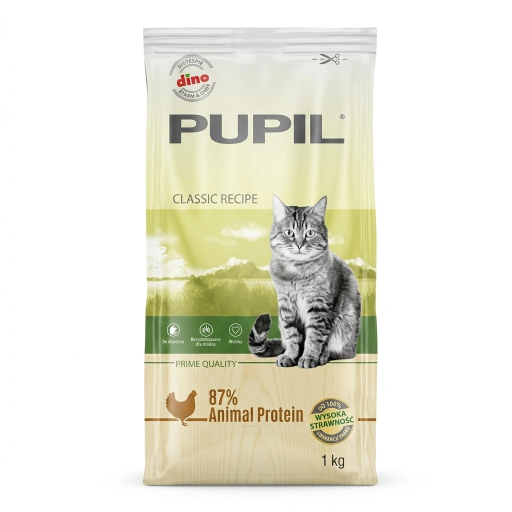 Karma dla kota sucha z drobiem Pupil 1kg