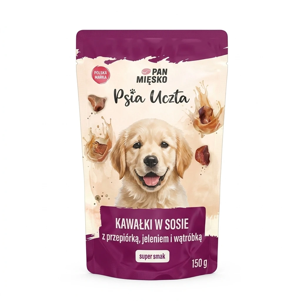 Karma dla psa mokra z przepiórką Psia Uczta 150g