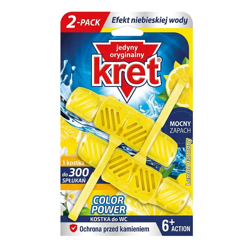 Zawieszka do WC barwiąca Kret lemon 2x40g