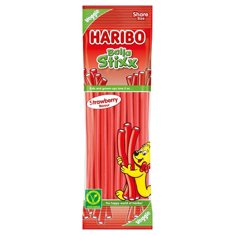 Haribo Balla Stixx Żelki o smaku truskawkowym 170 g