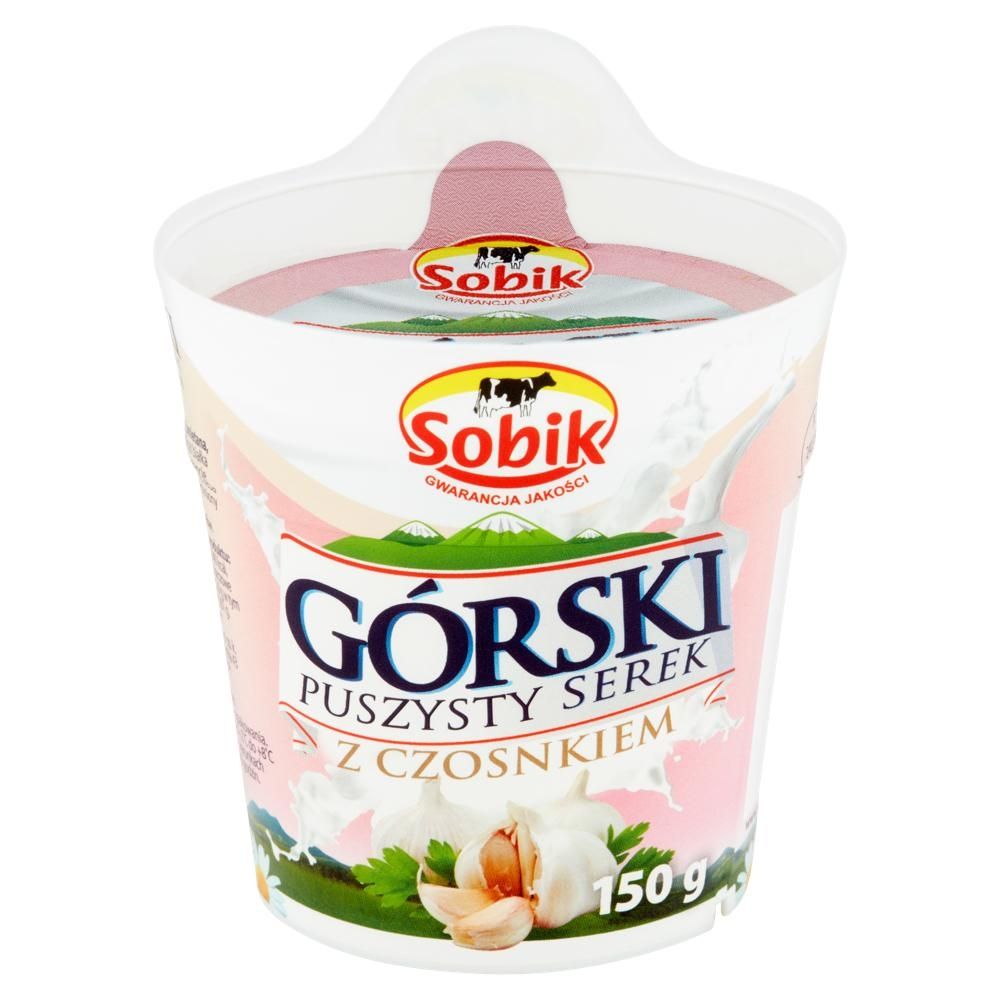 Sobik Górski puszysty serek z czosnkiem 150 g