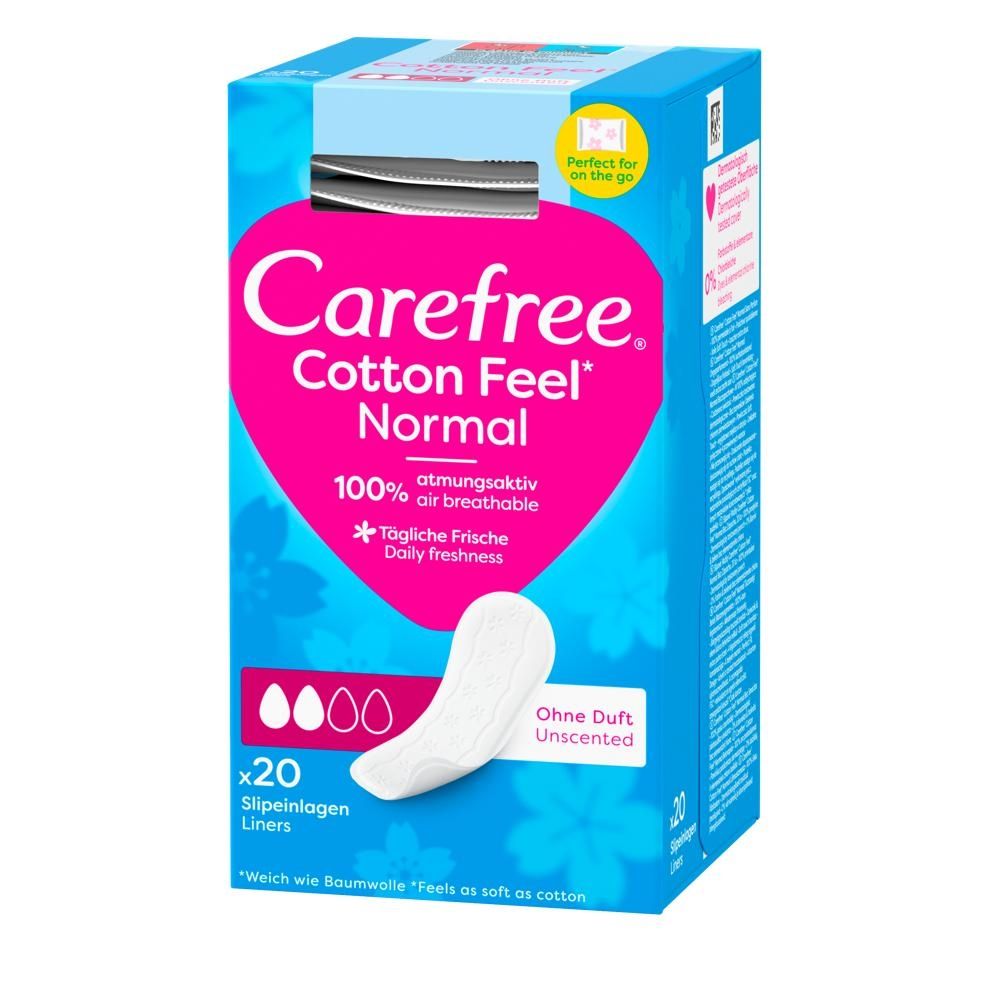 Carefree Cotton Feel Normal Wkładki higieniczne bezzapachowe 20 sztuk