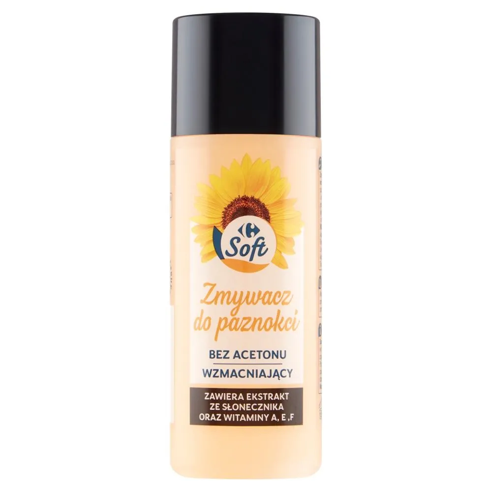 Carrefour Soft Zmywacz do paznokci bez acetonu wzmacniający 100 ml