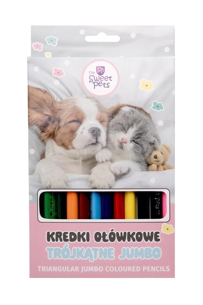 Kredki Ołówkowe Jumbo 12Kol. / The Sweet Pets