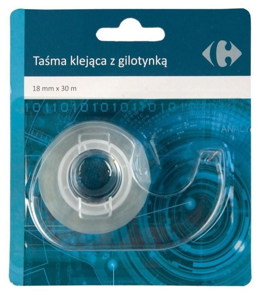 CARREFOUR Taśma klejąca z gilotyną 18 mm x 30 m 400689