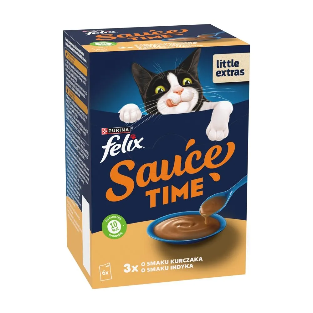 Felix Sauce Time Karma uzupełniająca dla dorosłych kotów 6 x 40 g