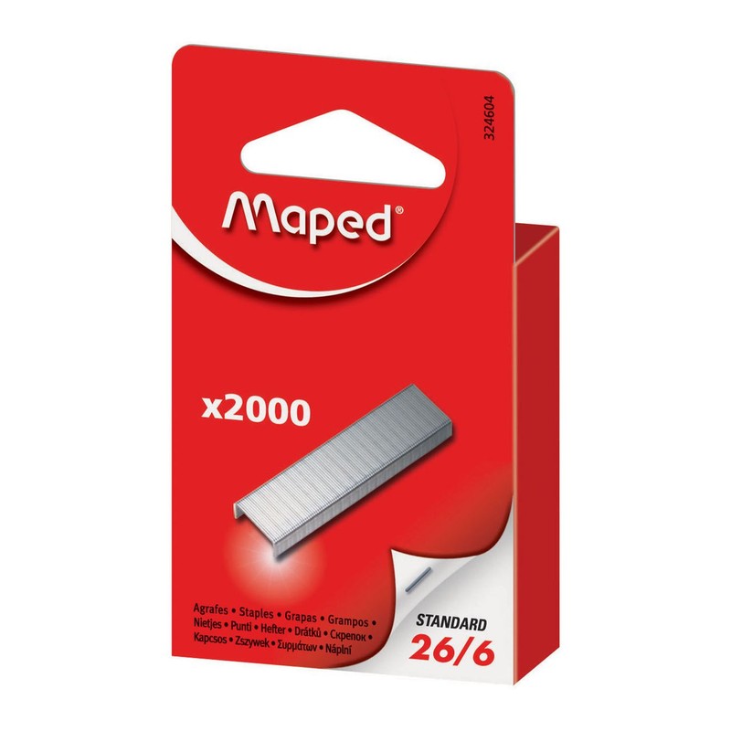 Zszywki 26/6 Maped 2000 sztuk