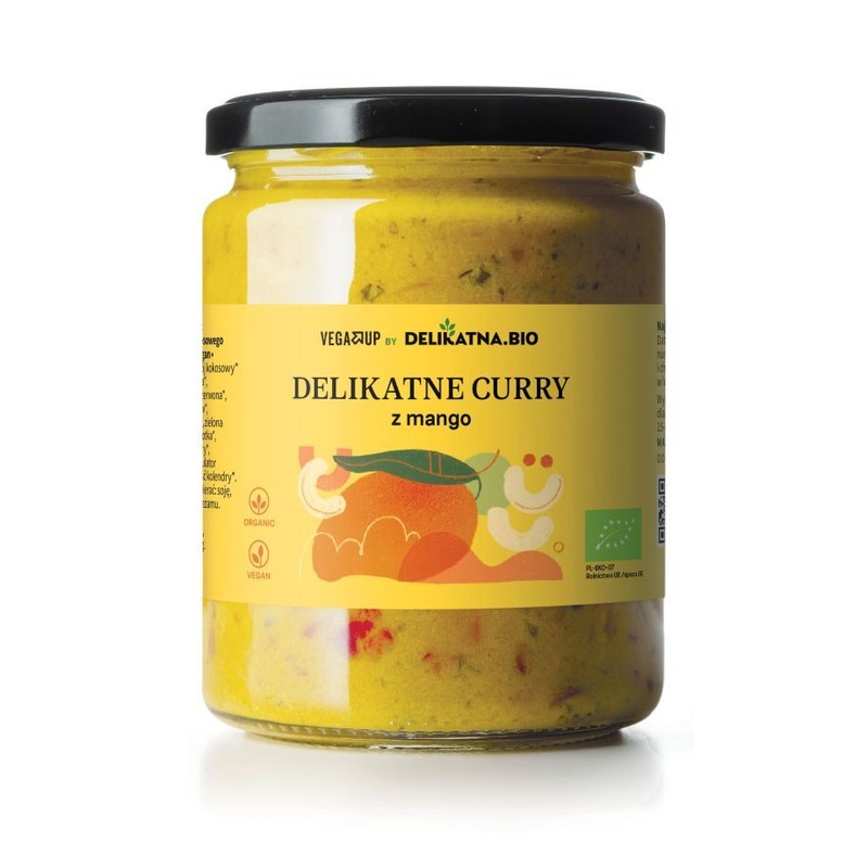 BIO Ekologiczne delikatne curry z mango   VEGAUP BY DELIKATNA.BIO 600 ml