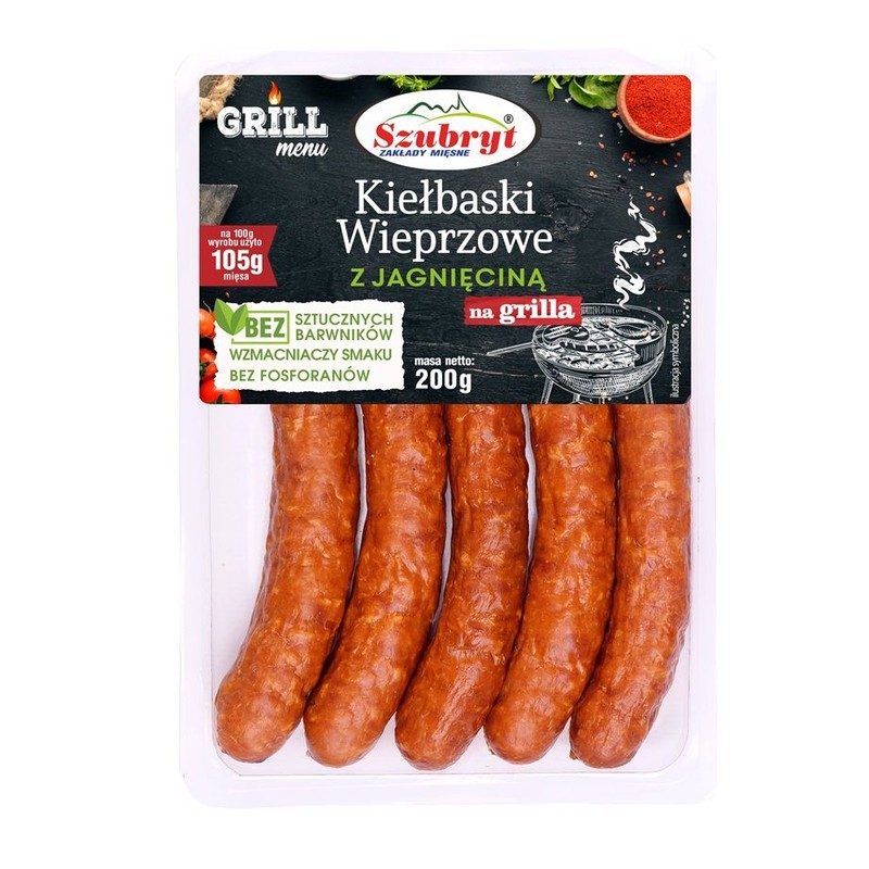 Kiełbaski wieprzowe z jagnięciną Szubryt 200 g