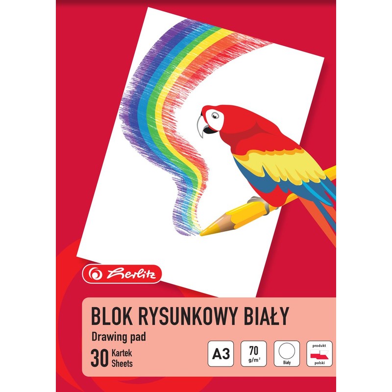 Blok rysunkowy A3 30k 70g biały Herlitz 1 sztuka