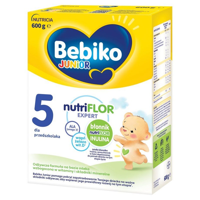 Mleko wzbogacone w witaminy 5 dla przedszkolaka Bebiko 600 g
