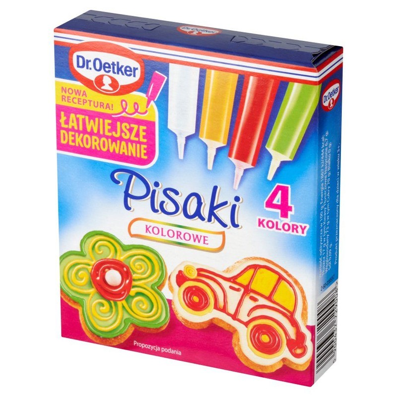 Pisaki cukrowe 4 kolory Dr.Oetker 4 x 17 g