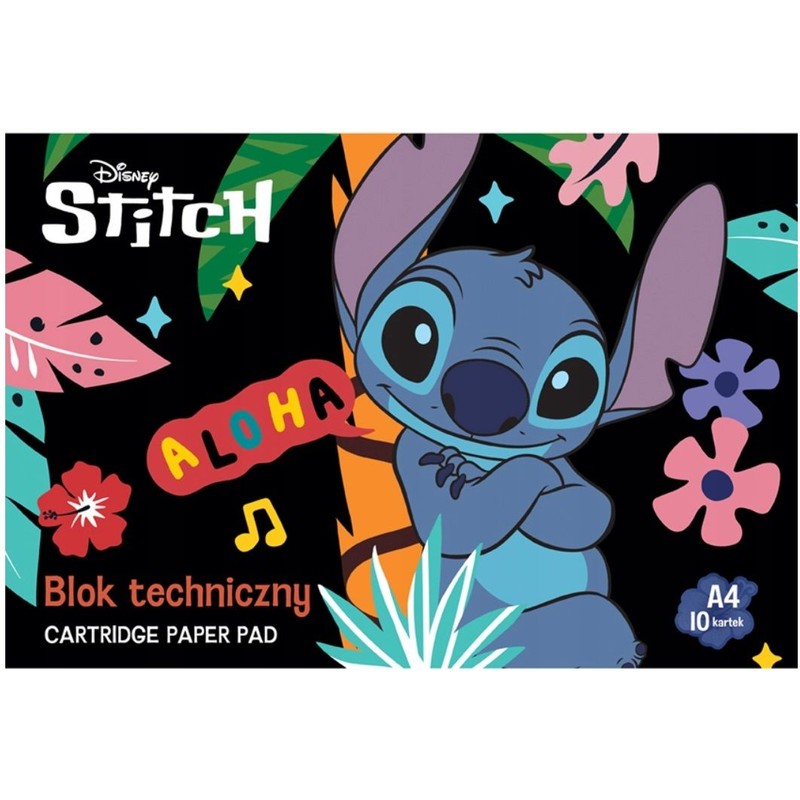 Blok techniczny A4, 10 kartek  Stitch 1 sztuka
