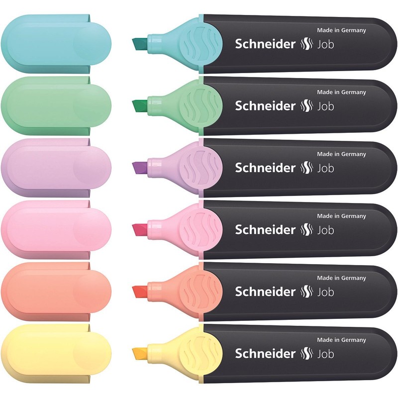 Zestaw zakreślaczy Job Pastel 6 szt SCHNEIDER 6 sztuk
