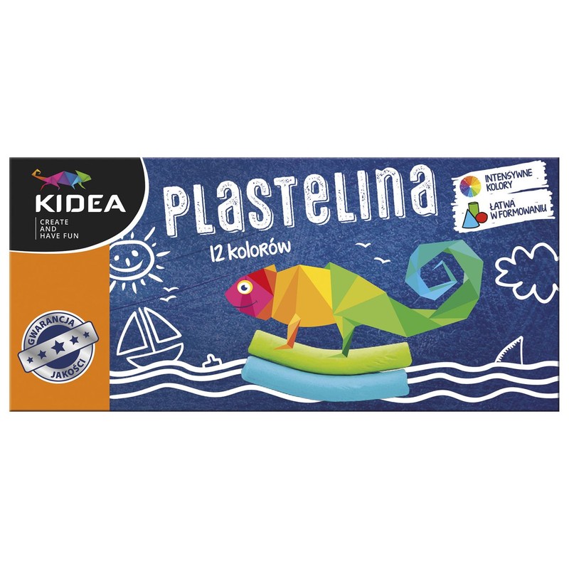 Plastelina 12 kolorów Kidea 12 sztuk