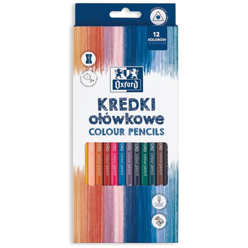 Kredki ołówkowe Regular 12 kolorów Oxford 12 sztuk