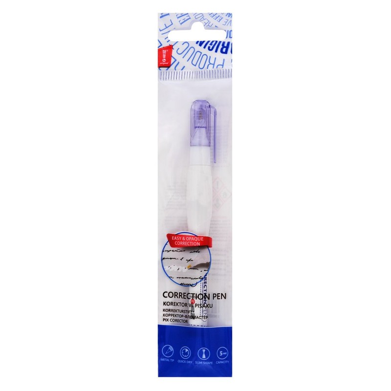 Korektor w pisaku Slim z metalową końcówką 5 ml  MemoBe 1 sztuka