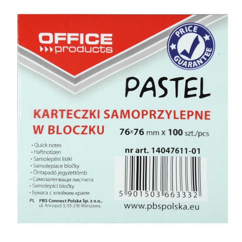 Bloczek samoprzylepny 76x76 mm 100k Office Products 1 szuka