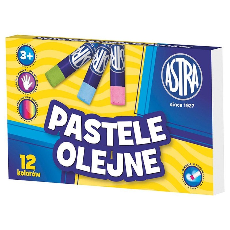 Pastele olejne 12 kolorów ASTRA 12 sztuk