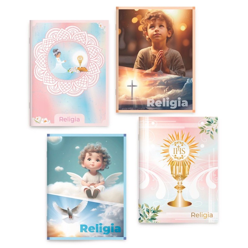 Zeszyt A5 kratka 32k Religa różne wzory Gimboo 1 sztuka