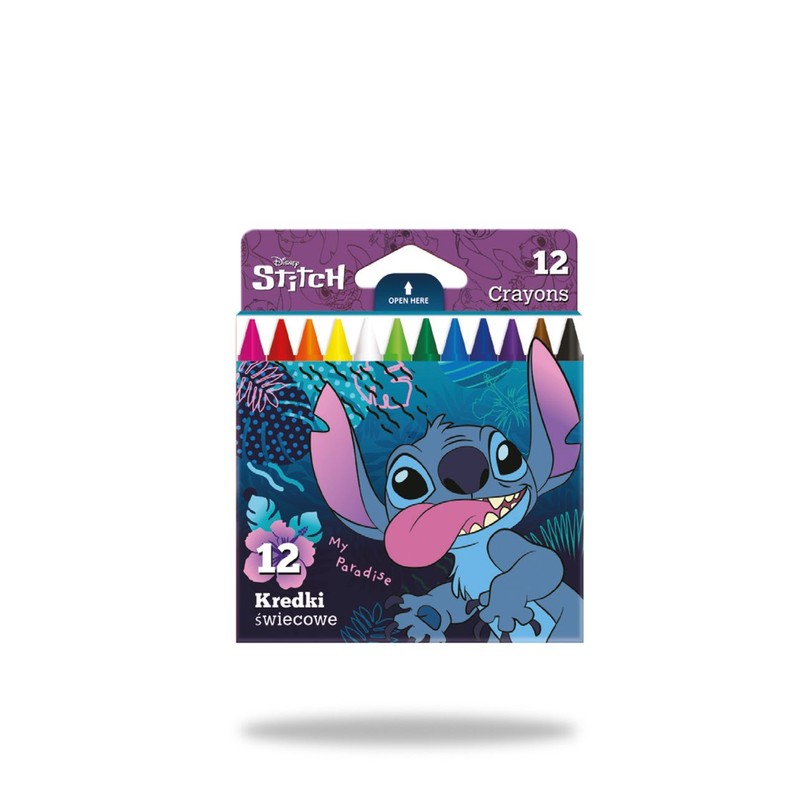 Kredki świecowe 12 kolorów  Stitch 12 sztuk