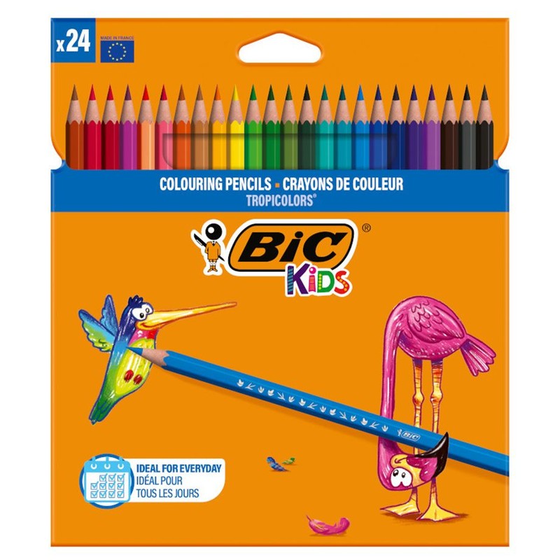 Kredki ołówkowe Tropicolor BIC 24 sztuki