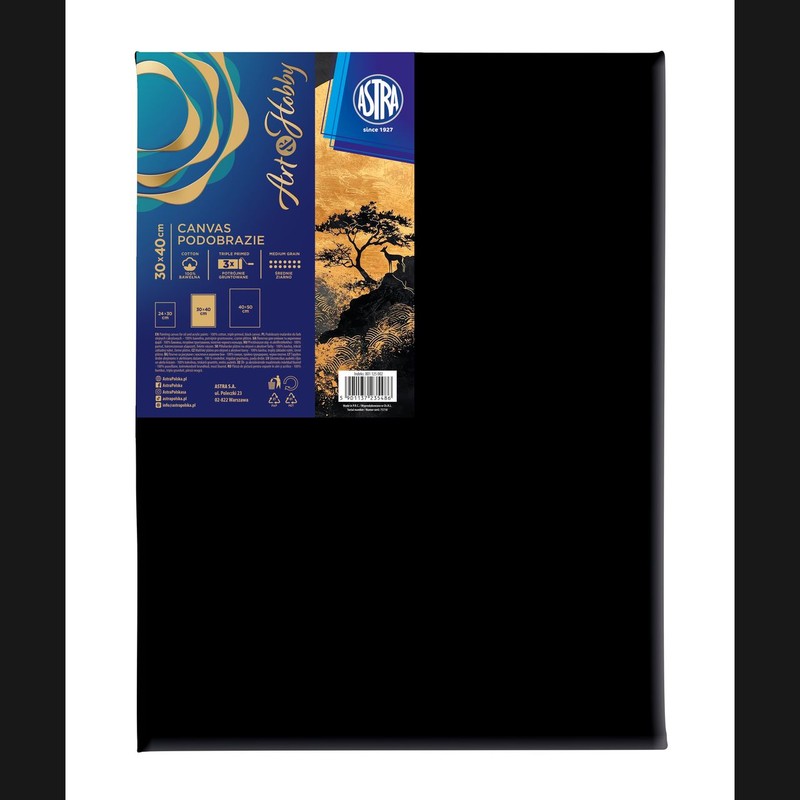 Podobrazie malarskie Art&Hobby czarne 30x40cm ASTRA 1 sztuka