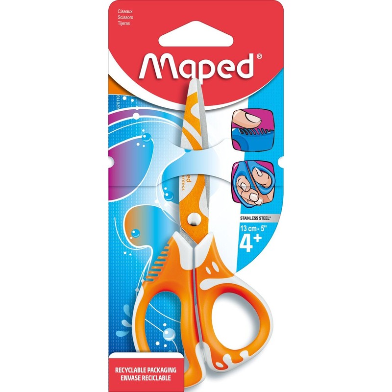 Nożyczki Zenoa fit szkolne asymetryczne 13 cm mix kolorów Maped 1 sztuka