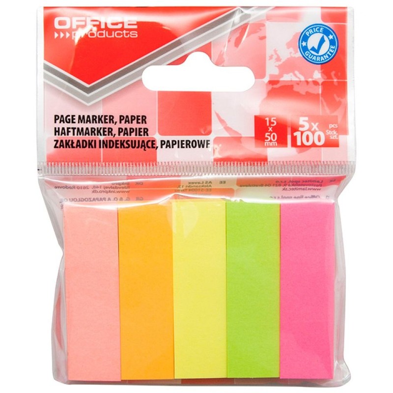 Zakładki indeksujace papierowe Office Products Zestaw