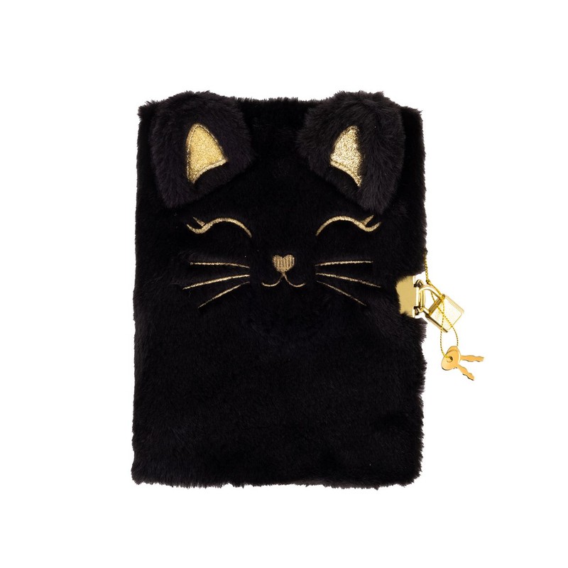 Pamiętnik z kłódką Astrapap Fluffy Kitty Black A5 96k ASTRA 1 sztuka