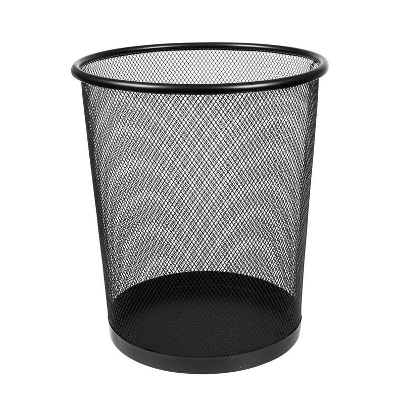 Kosz na śmieci biurowy z metalowej siatki 23,5 x 27 cm czarny MemoBe 1 sztuka