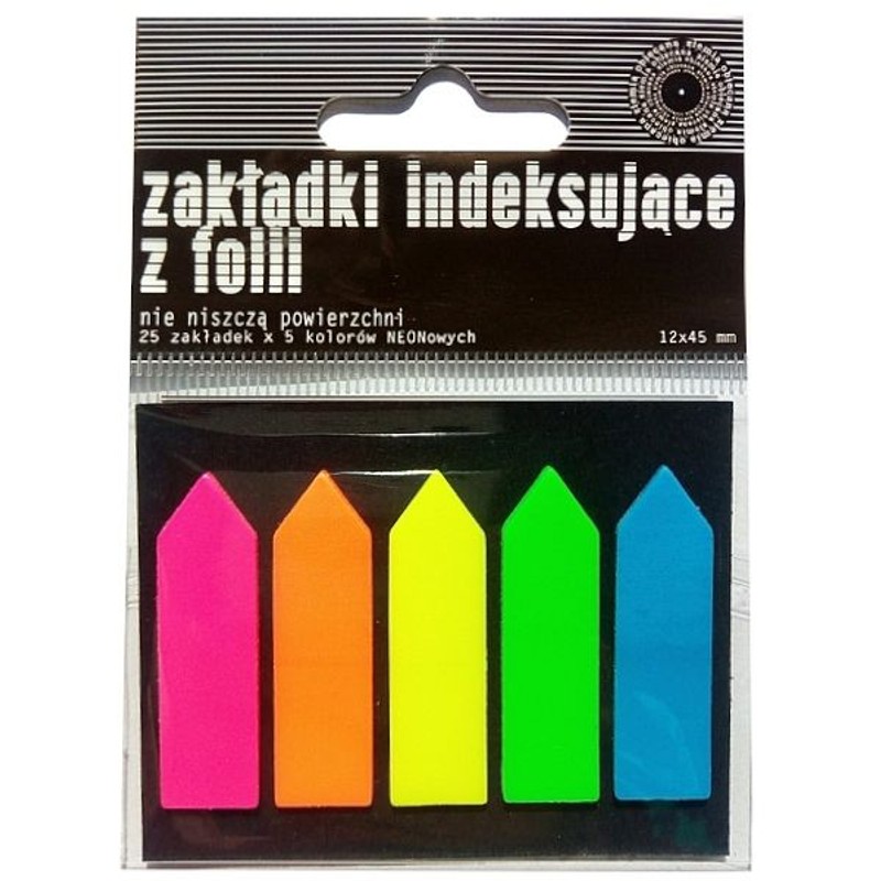 Zakładki indeksujące Neon ziemia obiecana jami sp. z o.o. Zestaw