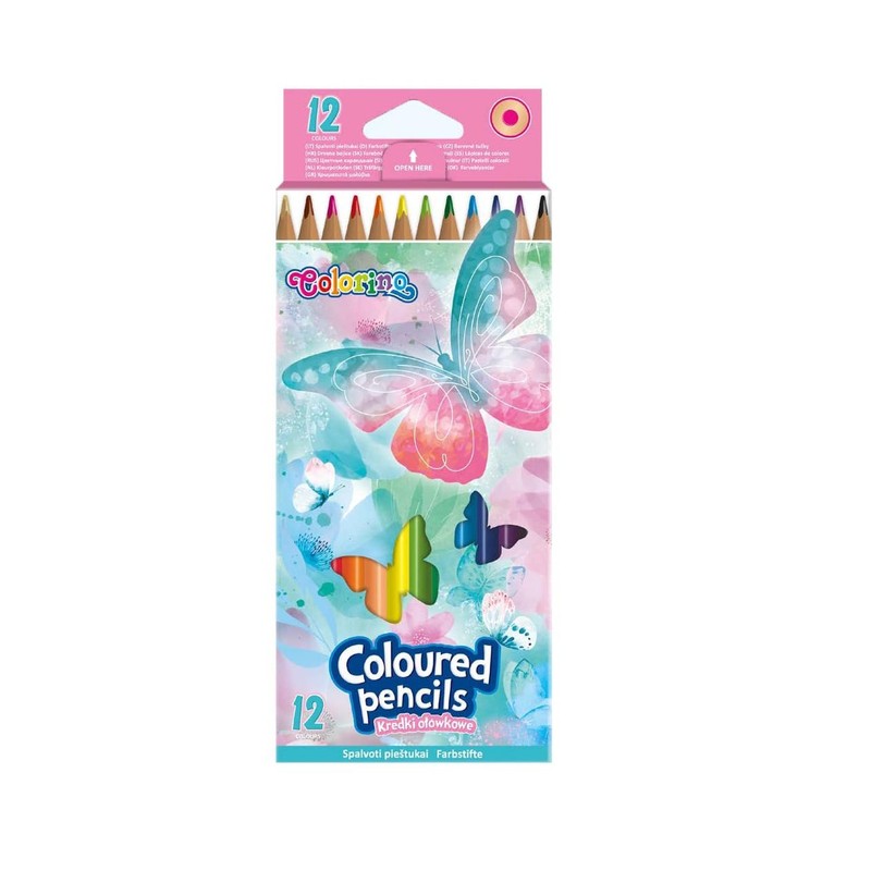 Kredki ołówkowe trójkątne Dreams 12 kolorów Colorino 12 sztuk