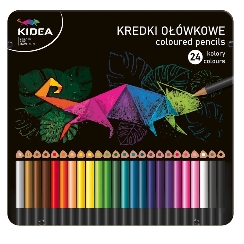 KREDKI OL. TRÓJ. W PUD.24 KOL. Kidea 24 sztuki