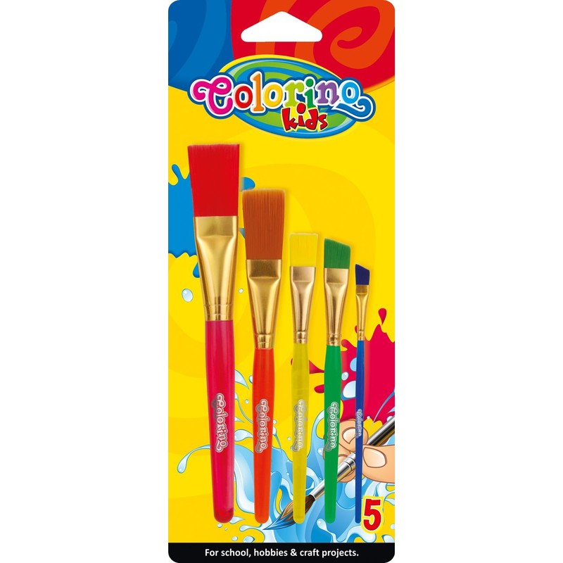 Pędzelki akrylowe jumbo 5 szt. Colorino zestaw