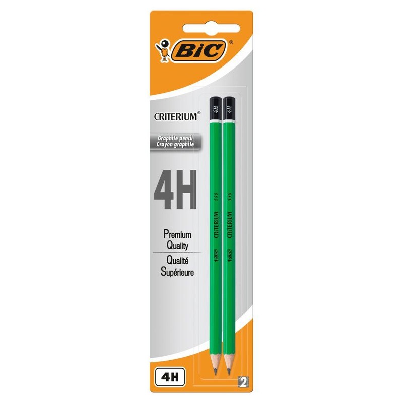 Ołówek bez gumki Criterium 550 4H BIC 2 sztuki