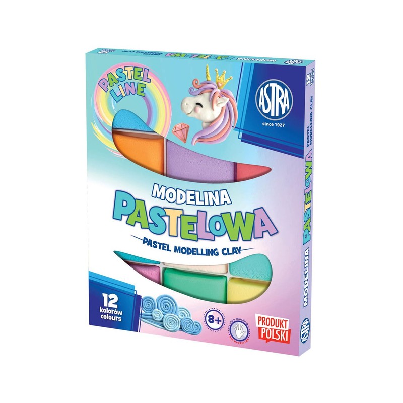 Modelina pastelowa 12 kol x 20 g ASTRA 12 sztuk