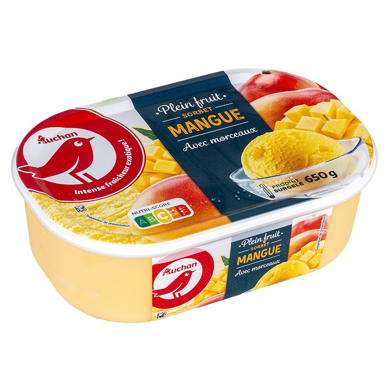 Sorbet o smaku mango Auchan 650 g