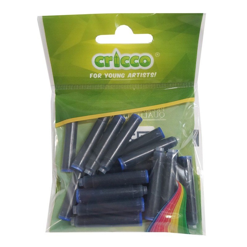 Naboje atramentowe niebieskie Cricco 20 sztuk