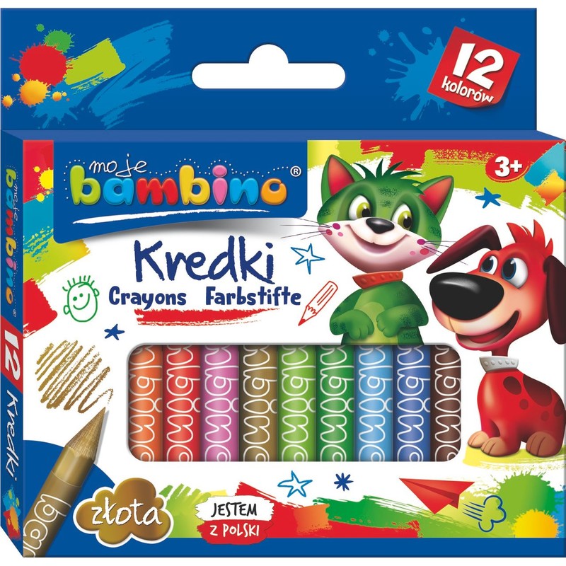 Kredki BAMBINO 12 kolorów  Pusheen 1 sztuka