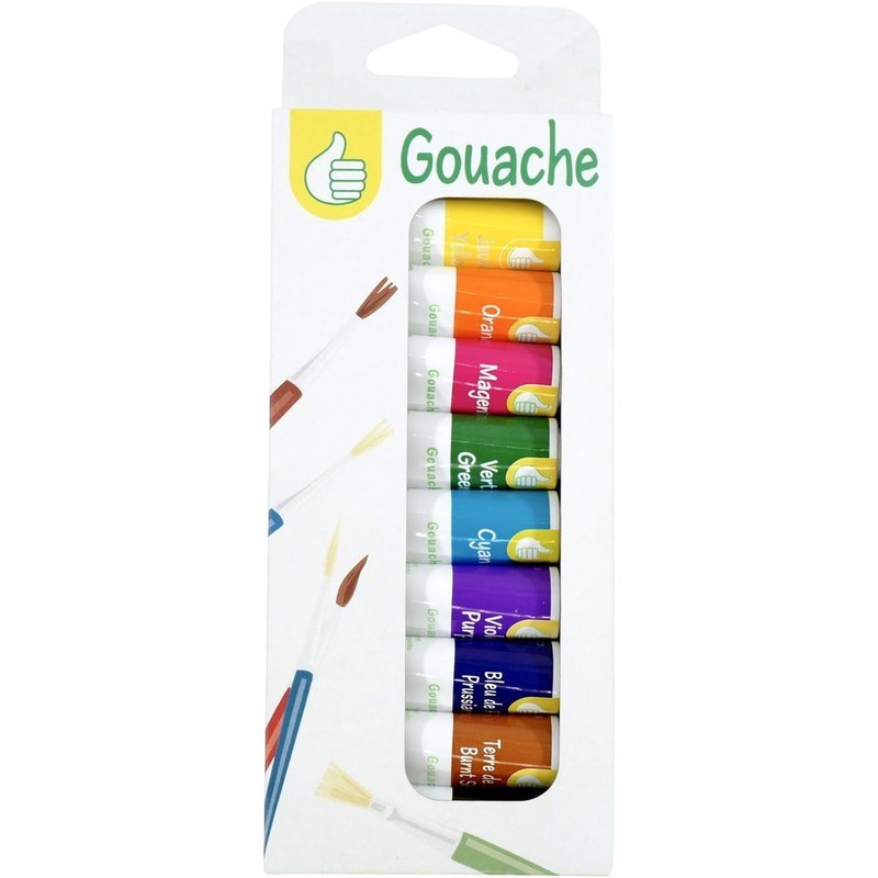 Farby Gwasze w tubkach 10 x 10ml Auchan 10 sztuk
