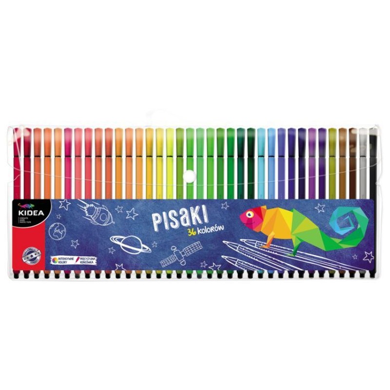 Pisaki w etui 36 kolorów Kidea 36 sztuk