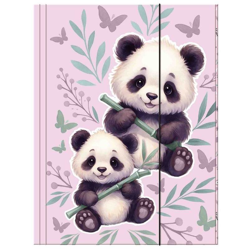 Teczką z gumką A4 Panda Derform 1 sztuka