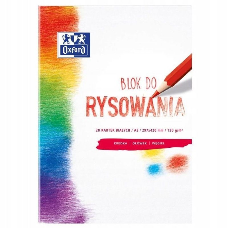 Blok Rysunkowy A3 20 Kartek Biały Oxford 1 sztuka