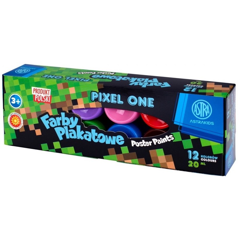 Farby plakatowe Pixel One Astra kids 12 kol x 20 ml ASTRA 12 sztuk