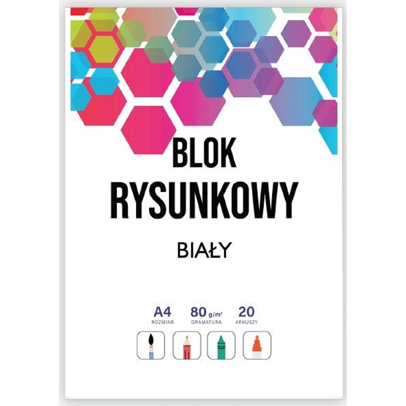 Blok rysunkowy A4 20 kartek biały Auchan 1 szuka