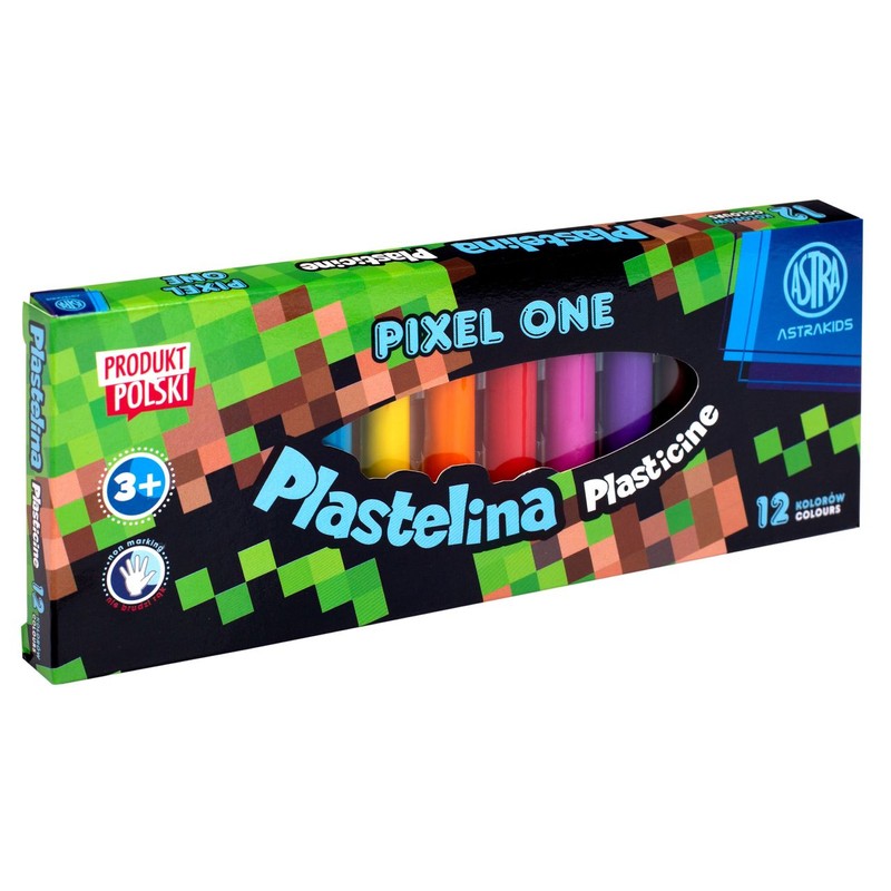 Plastelina Pixel One Kids 12 kolorów ASTRA 12 sztuk