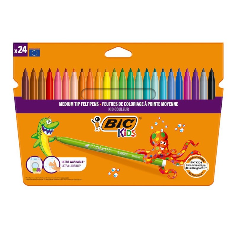 Flamastry Kid Couleur 24 kolory BIC 24 sztuki
